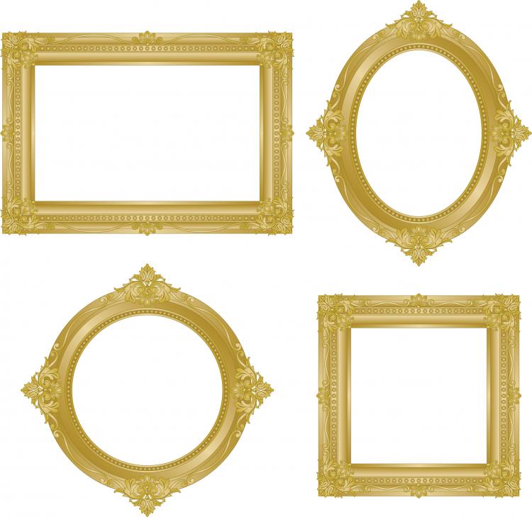 free vector Antique gold frame 02 vector
